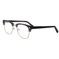 Lunettes de lecture vintage en acétate et métal avec charnière métallique, monture optique unisexe anti-lumière bleue pour ordinateur, demi-cerclées