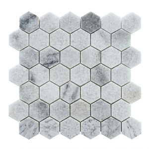 High-End Hexagon <b>White</b> Onyx Marble Mosaic Tiles Polished Finish Waterproof Eco-Friendly Modern Design Cut-to-Size for Hotel Use - Product Image 1
