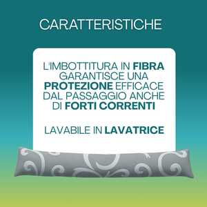 Guarnizione per Porte e Finestre in Tessuto di Cotone con Motivo Damascato, Lunga 100 Cm - Product Image 3