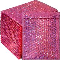 Offres Spéciales personnaliser Logo taille couleur livraison enveloppe paillettes métallique holographique sacs d'expédition bulle Mailer pour paquet