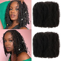 Extensiones de Cabello Humano Virgen Afro Rizado 4C para Trenzas, Micro Trenzas y Rastas, 100% Cabello Humano Natural, Wigmy