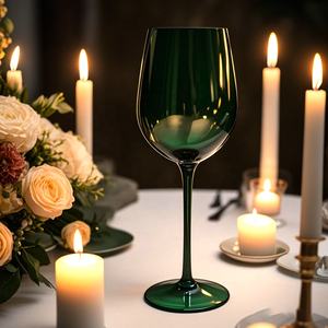 Gobelets à vin en cristal à long pied, roses électro-plaquées, soufflés, colorés, pour champagne, verres à boire, vente en gros - Product Image 2