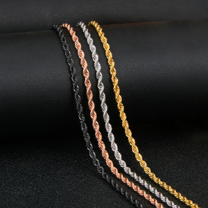 Кубинская цепочка «Фигаро» из нержавеющей стали, ширина 2/3/4/5 мм - Product Image 1