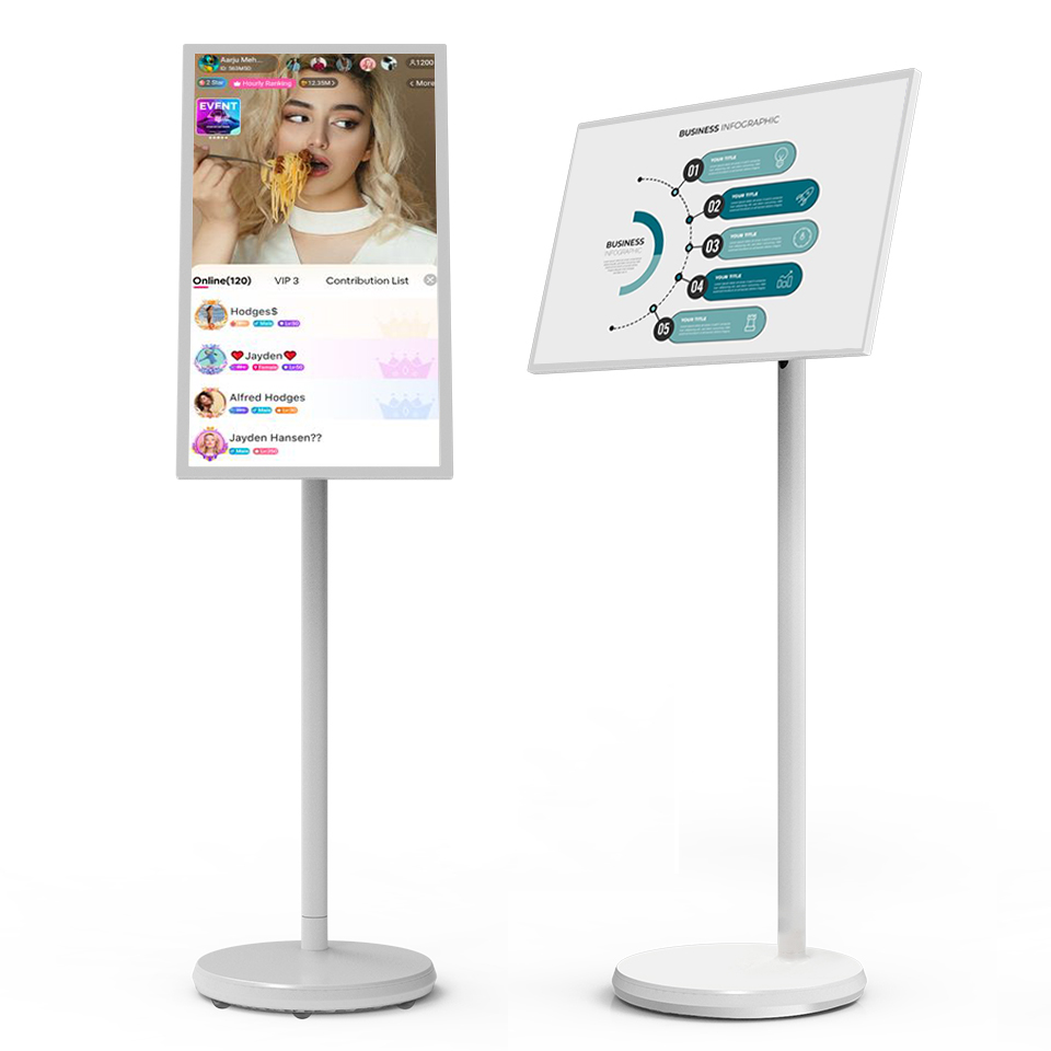 Smart 21,5 27 32 дюймов в режиме ожидания сенсорный ЖК-экран беспроводной Wi-Fi Android 12 киоск Портативный медиа-плеер рекламный щит для внутреннего использования