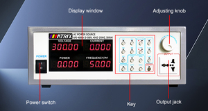 Alimentation électrique industrielle monophasée MATRIX APS-4000B 700VA, convertisseur de fréquence variable 45-250Hz, 300V 6A - Product Image 5