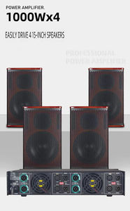 Профессиональный усилитель мощности TopYun AX-4600, 2/4-канальный профессиональный аудиоусилитель мощности 600 Вт*4, стереоусилители звука, 1.5U - Product Image 4