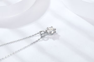 Collares de Moissanita de Plata 925 con Colgante Hip Hop, Chapados en Rodio, Estilo Geométrico, Unisex, con Garra, de Moda y Elegantes - Product Image 5