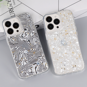 Ốp Điện Thoại Di Động Epoxy Tráng Kim Tuyến Hoa Văn Cho Iphone 13 12 Promax Ốp Lưng Điện Thoại Tpu Trong Suốt Hình Tai Mèo Thời Trang - Product Image 1