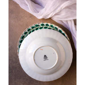 5 Assiettes à soupe en porcelaine Royal Worcester, motif feuilles roulées à la main, luxe classique, écologiques, personnalisables, Phnom Penh, pour la maison et les hôtels - Product Image 2