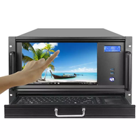 Serveur AI personnalisé Serveur IPTV Station de travail en studio avec écran tactile LCD Rack de serveur de gestion de processus audio-vidéo