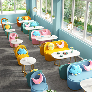 Silla y mesa de colores para uso en el hogar, asiento de color claro para sala de estar, tienda offee, estaurant - Product Image 2