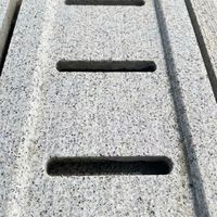 Dalles de drainage en granit gris sésame naturel G633 avec fentes et trous pour la décharge des eaux pluviales des places publiques