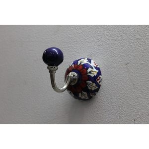 PARIJAT HANDICRAFT Ceramic Aluminum Oxide <b>Wall</b> <b>Hook</b> Hanger Beautifully Hand Painted Multicolored <b>Key</b> Holder Hat Clothes <b>Hooks</b> - Product Image 5