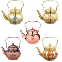 Sucrier en acier inoxydable bicolore or et argent avec cuillère, pot à sucre décoratif de style arabe de luxe pour le service du café et du thé
