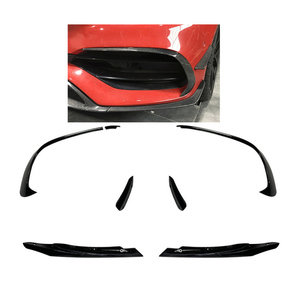 Divisor de aire delantero para <span class=keywords><strong>Mercedes</strong></span> <span class=keywords><strong>Benz</strong></span>, alerón negro brillante, Clase A, W176, A250, A45, AMG, 6 uds. - Product Image 1