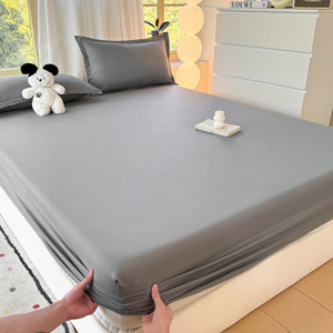 Tùy chỉnh bông napped được trang bị tấm mềm mại và dễ dàng để làm sạch rắn màu được trang bị tấm ga trải giường cho người lớn - Product Image 3