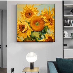 Dipinto di <span class=keywords><strong>girasoli</strong></span> moderni incorniciati decorazione d'interni arte della parete soggiorno decorazioni per la casa - Product Image 3