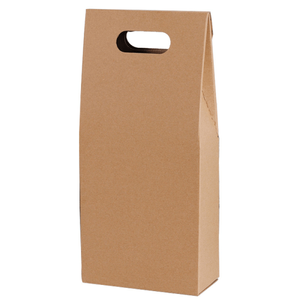 Bolsas para botellas de vino de embalaje de <span class=keywords><strong>regalo</strong></span> de papel Kraft marrón impreso con logotipo personalizado de moda de alta calidad - Product Image 5