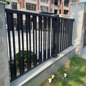 Barandilla Metálica <span class=keywords><strong>Prefabricada</strong></span> Contemporánea y Personalizable para Jardín, <span class=keywords><strong>Balaustrada</strong></span>, Recinto de Parque, Terraza, Balcón, Hierro Forjado Familiar - Product Image 6