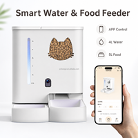 Wifi App Besturing Automatische Huisdierenvoeder Type-C Oplaadbare Water- en Voedseldispenser Dubbele Bakken Katten Honden Slimme Huisdierenvoeder
