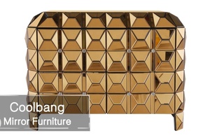 Coolbang Vanity Modern <strong>Mirrored</strong> Pineapple Cabinet <strong>Sideboard</strong> - Product Image 2