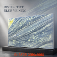 Dalle de marbre bleu cristal en promotion, 1,8 cm, finition polie, pour comptoirs de cuisine, meubles-lavabos de salle de bain, murs et projets d'aménagement intérieur