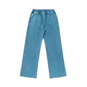 ผู้ผลิตกางเกงขายาวทรงหลวมผ้าเฟรนช์เทอร์รี่หนา 500 กรัม แบบย้อมสีเอซิด เอวยางยืด ระบายอากาศได้ดี สไตล์สตรีท สำหรับผู้ชาย รับผลิตตามแบบ - Product Image 4