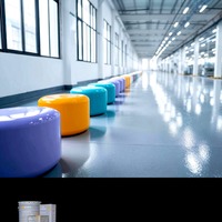 Peinture époxy pour sols, kit écologique, résistant à l'usure, antidérapant, pour garage, usine, atelier, entrepôt, béton