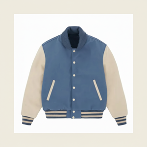 Veste universitaire pour homme sur mesure, double boutonnage, hiver, logo brodé, tissu tricoté respirant à séchage rapide - Product Image 1