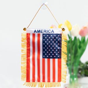 Bandera americana personalizada con manivela para el Día DE LA Independencia FlFA Mini Bandera Nacional recuerdo personalizado con pedido personalizado - Product Image 2