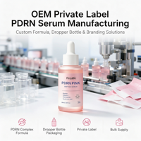 Sérum PDRN coréen pour soins de la peau en marque propre, sérum réparateur de la peau à l'ADN de saumon, sérum éclaircissant pour un éclat rose, sérum anti-âge, sérum rajeunissant pour la peau