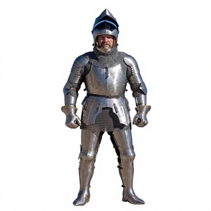 Armadura Completa de Caballero Medieval Personalizada, Armadura Gótica de Acero Hecha a Mano, Acabado Pulido con Recubrimiento de Níquel Negro, Conjunto de Armadura Corporal para Halloween - Product Image 2