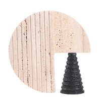 Sculpture de figure ronde en marbre naturel Evelyn Creative Globe pour décoration de table de luxe