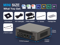 M9 13th Gen Compacte Desktop-Intel-I5-1335U, Dual-Channel Ddr5, Dual 2.5G Lan Voor Modern Kantoor En Edge Computing