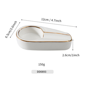 Customizable <b>Ceramic</b> Cigar <b>Ashtray</b> DD0893 Portable Home Gift With Logo Option - Product Image 4