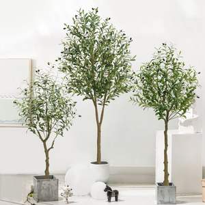 Arbre d'olivier artificiel détachable, plante en soie, feuilles d'olivier artificielles en pot, plantes artificielles d'intérieur, décoration, best-seller - Product Image 1