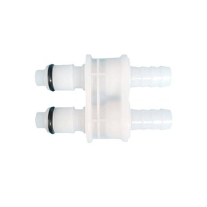Conector macho de conexión rápida de plástico POM de doble orificio serie APC de 1/4 pulgada con válvula de cierre para tuberías de agua y fluidos - Product Image 5