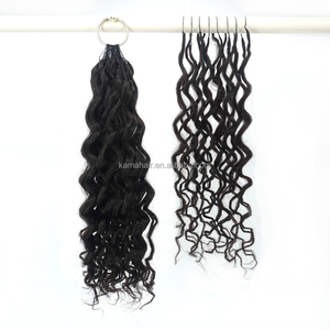 <span class=keywords><strong>KAMA</strong></span> Double-Strand all'ingrosso acqua/profondo/Afro piume ricci uncinetto estensione dei capelli onda di acqua capelli umani per trecce per la creazione - Product Image 3