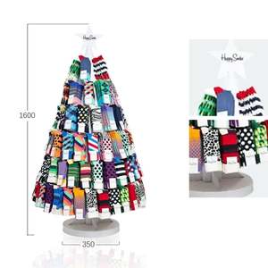 Sáng Tạo Giáng sinh theo chủ đề tái chế các tông hiển thị đứng Giáng sinh hình cây Vớ thể thao vớ hiển thị giá - Product Image 2