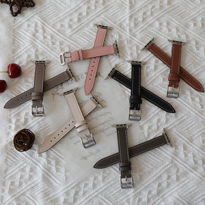 สายนาฬิกาหนังแท้สีน้ำตาลสุดหรูสำหรับผู้หญิงชุดสายนาฬิกาแอปเปิ้ล<span class=keywords><strong>7</strong></span> 41มม. - Product Image 2