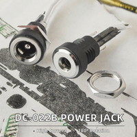 Connecteur femelle DC-022B-HC en laiton 10A à courant élevé, 180 degrés, 2P, pour circuit imprimé, prise d'alimentation cylindrique