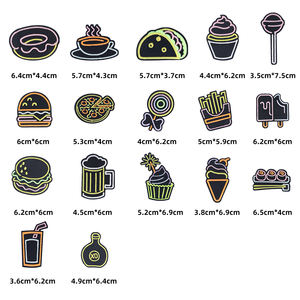 Parches luminosos creativos de frutas, verduras, comida, Planeta, corazón, amor, diseño, hierro en el bordado, resplandor en la oscuridad - Product Image 6