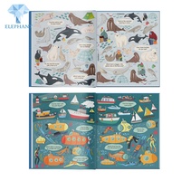 Libro Infantil Personalizado en China con Impresión de Tinta Ecológica a Color, Dibujos Animados en Inglés, Adhesivos Mágicos para Niños y Bebés