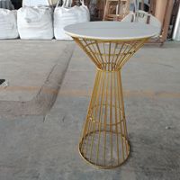 Meubles de banquet pour événements de mariage modernes en acier inoxydable, tables hautes et chaises pour bars