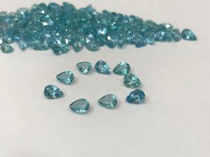 Piedras preciosas naturales de Color azul neón, piedra de corte de pera - Product Image 2