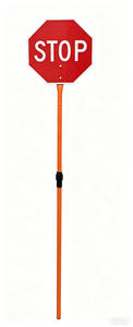 Panneau Stop/Lentement avec poignée et bâton - Product Image 6