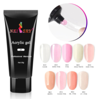 Neissry AcrylGel BigPack Poly Gel Kit d'ongles en acrylique HelloKitty Plate Press-On SoftGel Ongles en acrylique 30 Séchoir transparent pour professionnels