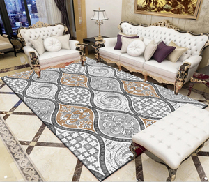 שטיח פוליאסטר מפוספס הניתן להתאמה אישית, שטיח פרסי מתוצרת מכונה לבית, ניתן לכביסה, כיסוי רצפה דקורטיבי לסלון - Product Image 3