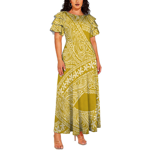 Vestido Hawaiano Talla Grande 2026, <span class=keywords><strong>Ropa</strong></span> Polinesia de Moda <span class=keywords><strong>para</strong></span> <span class=keywords><strong>Mujer</strong></span>, Vestido Largo hasta el Suelo, Dulce, Veraniego, Transpirable y Elegante - Product Image 3