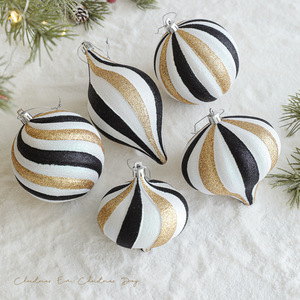 Bolas de Navidad irrompibles con purpurina, adornos colgantes para árbol de Navidad, bolas decorativas en espiral para Navidad - Product Image 2